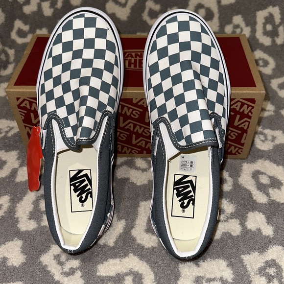 Vans Classic Slip-on Checkerboard Sneakers 😍 color theory Stormy weather 😍 - Picture 12 of 17